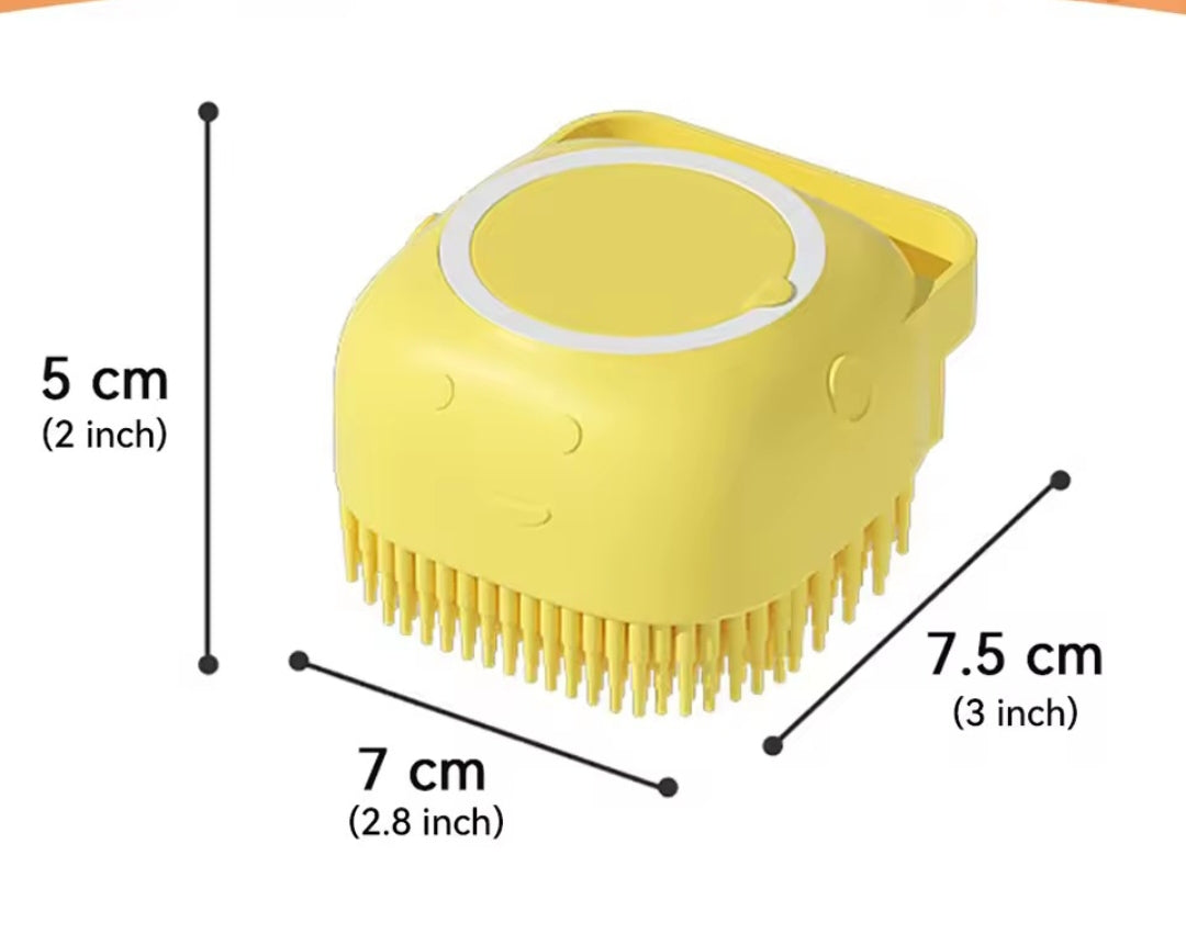 Brosse de bain massante et distributeur de shampoing
