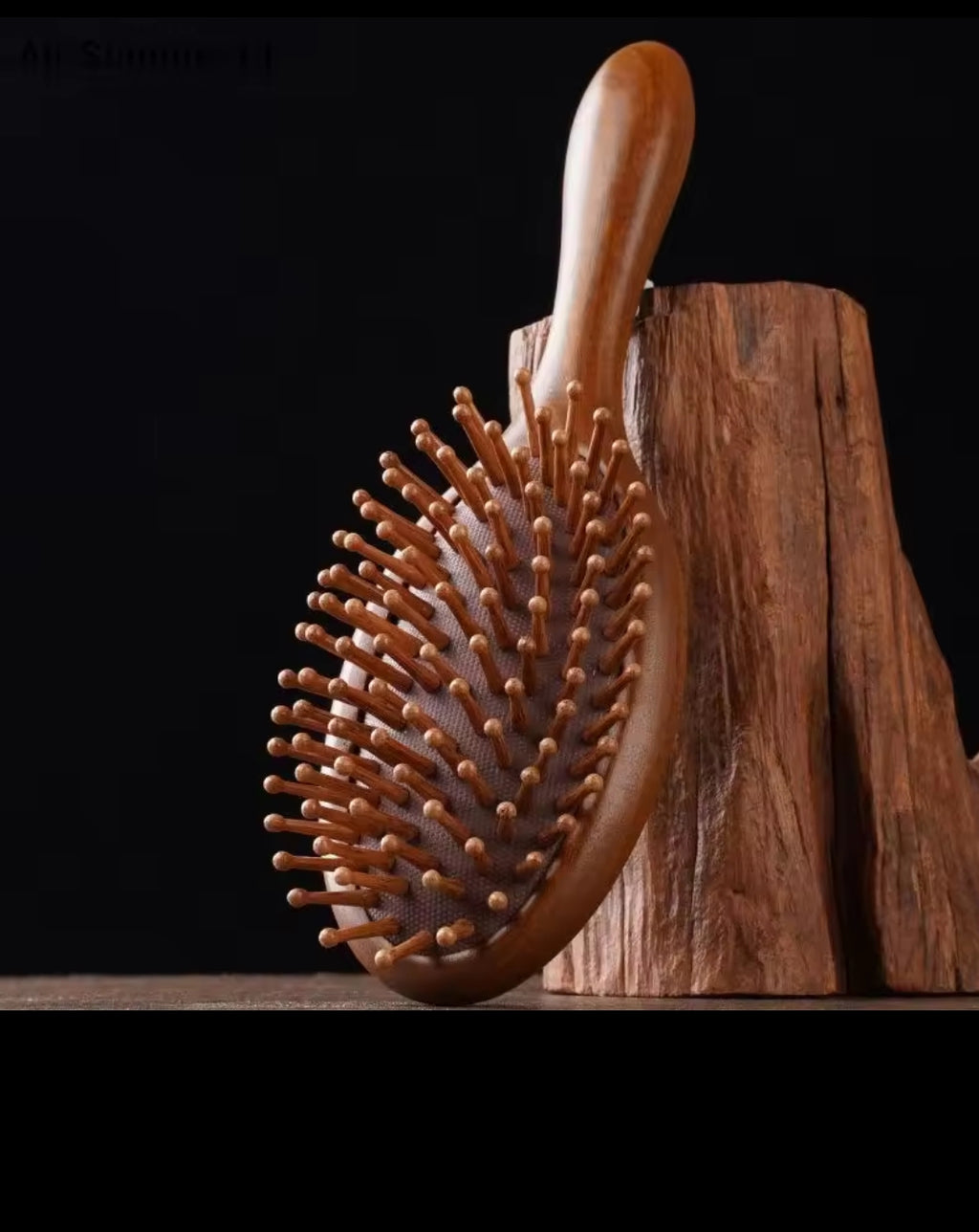 Brosse à Cheveux en Bois de Santal – Coussin d'Air & Massage du Cuir Chevelu