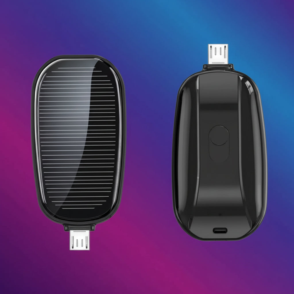 Power Bank Solaire Compact – Étanche & Ultra-Léger