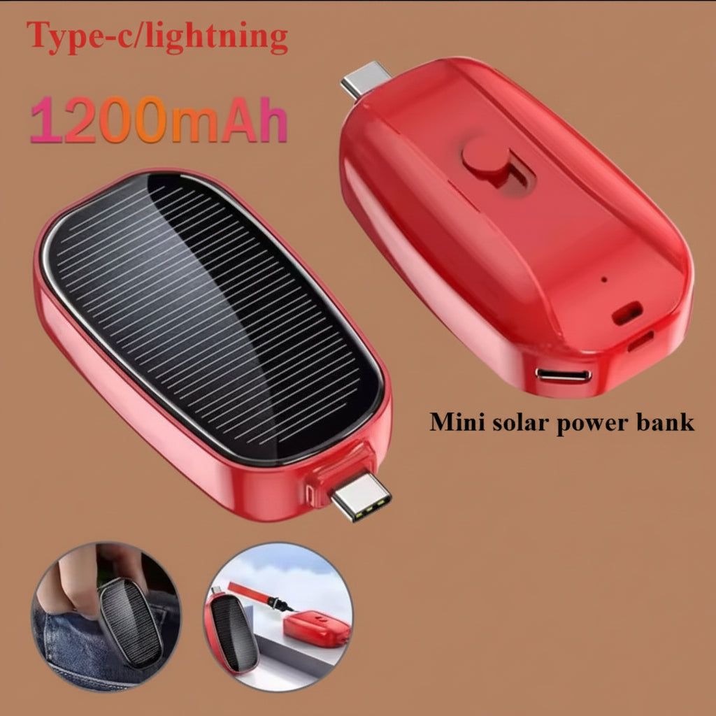Power Bank Solaire Compact – Étanche & Ultra-Léger