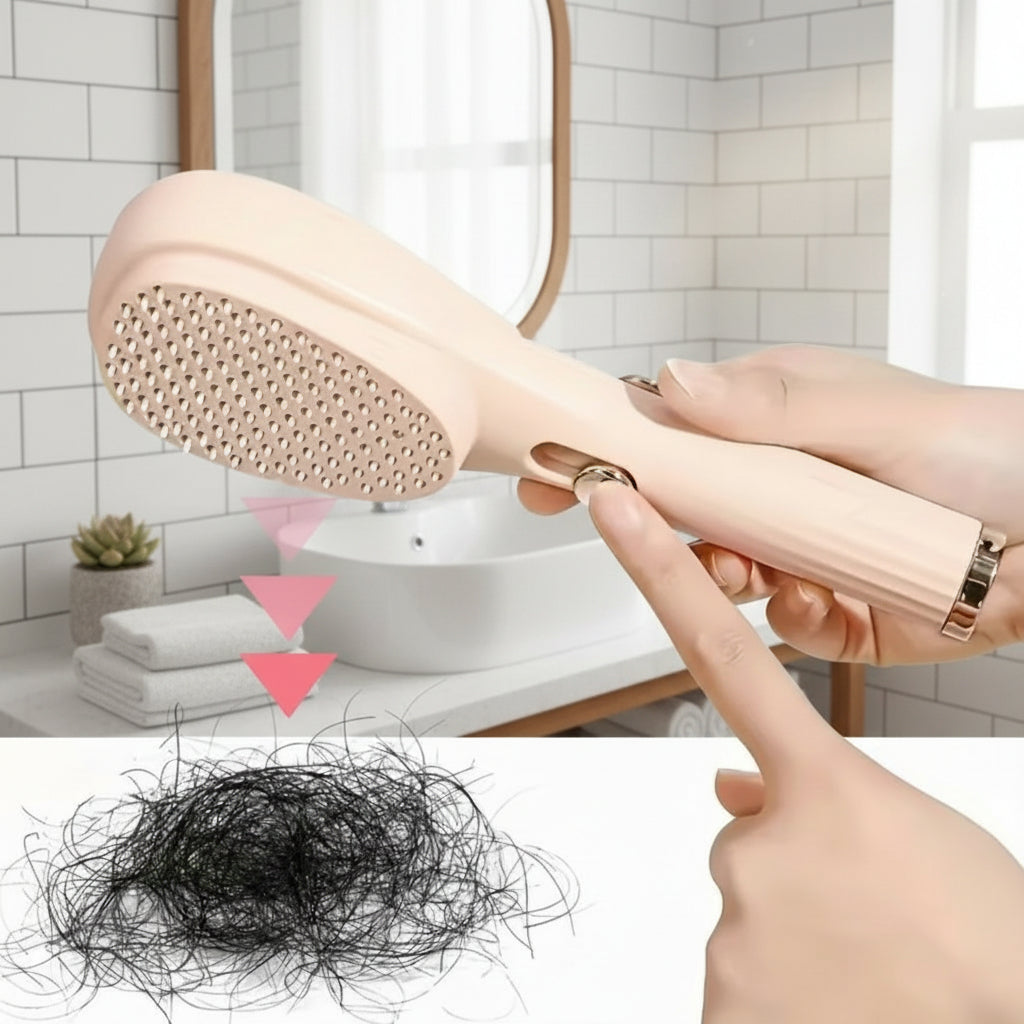 Brosse à Cheveux Rétractable – Nettoyage Instantané